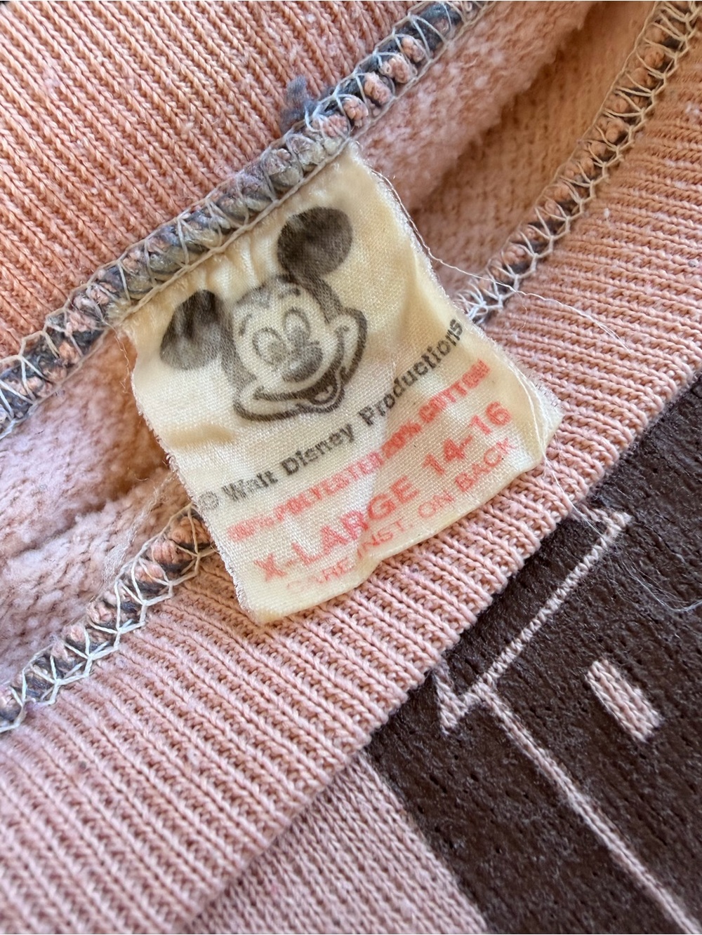 Vintage 80s Disney Productions Beige Crewneck Sweatshirt - Picture 3 of 8